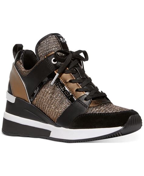 michael kors georgie trainer black|michael kors georgie sneakers.